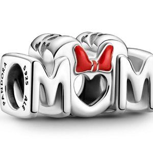 PANDORA 925 Disney Minnie Mouse Bow & Mom Charm 799363C01